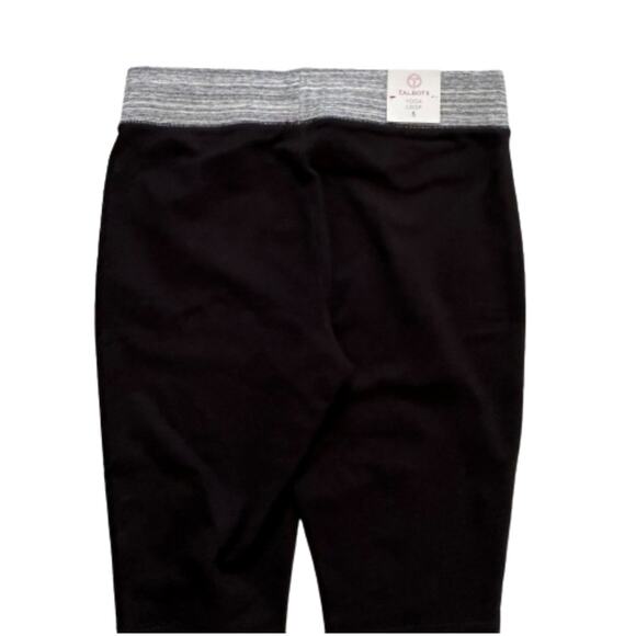 Talbots Leggings Pants Black Gray Classic Active Leisure Yoga Crop Pants Small - Picture 8 of 12